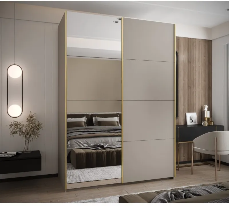Šatní skříň s posuvnými dveřmi se zrcadlem Lux 3 170