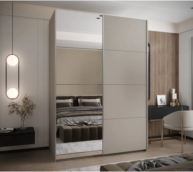 Šatní skříň s posuvnými dveřmi se zrcadlem Lux 3 170