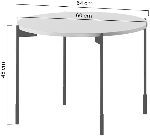Kulatý stolek Sonatia 60 cm