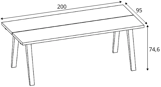 Stôl A-line 200 cm