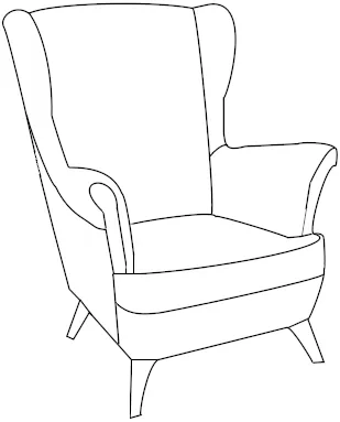 Fotel uszak Hebe
