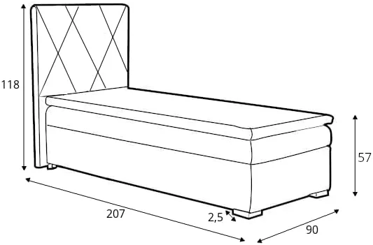 Postel boxspring 90 Davo