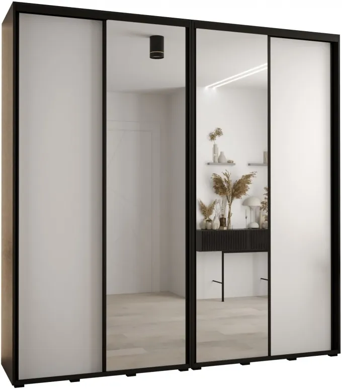 Vysoká šatní skříň s posuvnými dveřmi Davos 3 240, hloubka 45 cm, výška 235,2 cm