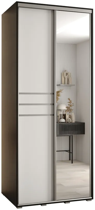 Skriňa s posuvnými dverami so zrkadlom Davos 11 110 cm 60 cm