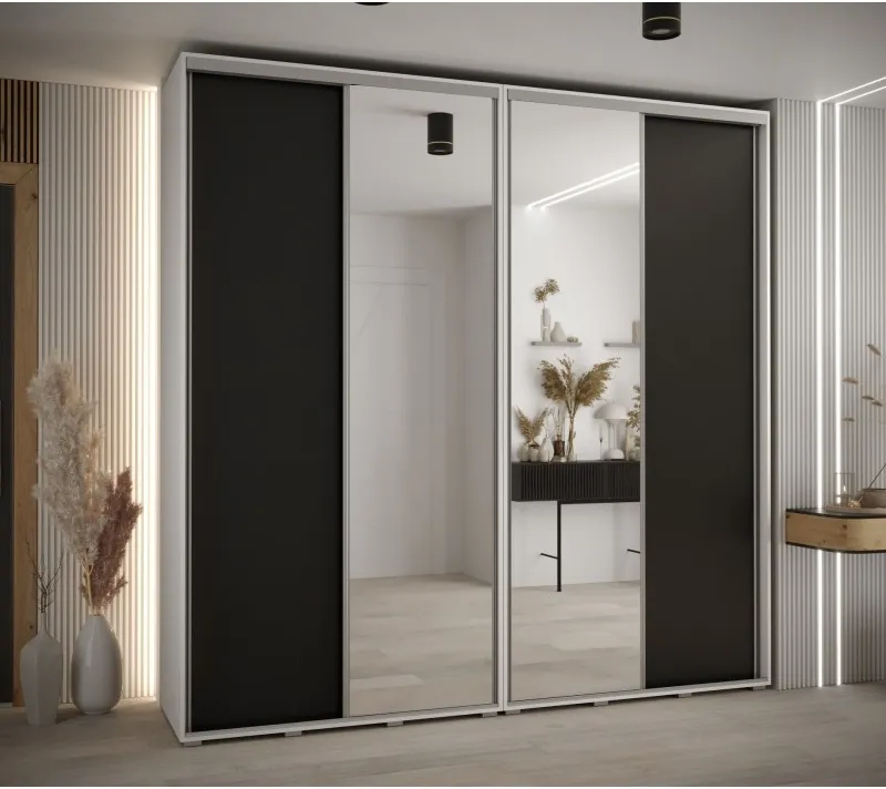 Vysoká šatní skříň s posuvnými dveřmi Davos 3 240, hloubka 45 cm, výška 235,2 cm