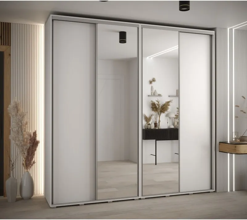 Vysoká šatní skříň s posuvnými dveřmi Davos 3 240, hloubka 45 cm, výška 235,2 cm