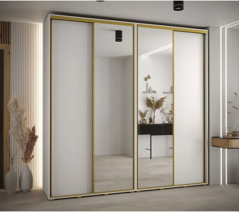 Vysoká šatní skříň s posuvnými dveřmi Davos 3 240, hloubka 45 cm, výška 235,2 cm