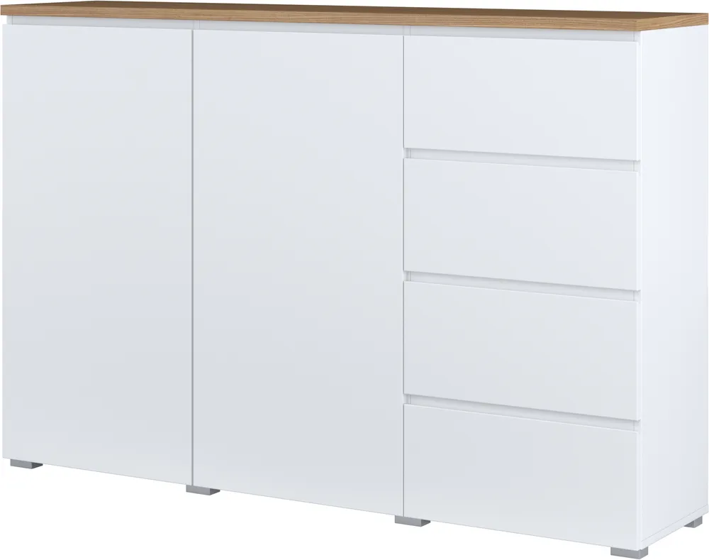 Komoda Modo dvoudveřová se čtyřmi zásuvkami