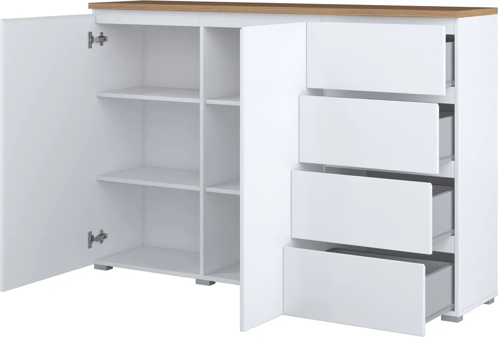 Komoda Modo dvoudveřová se čtyřmi zásuvkami