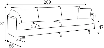 Sofa 4-osobowa Julia