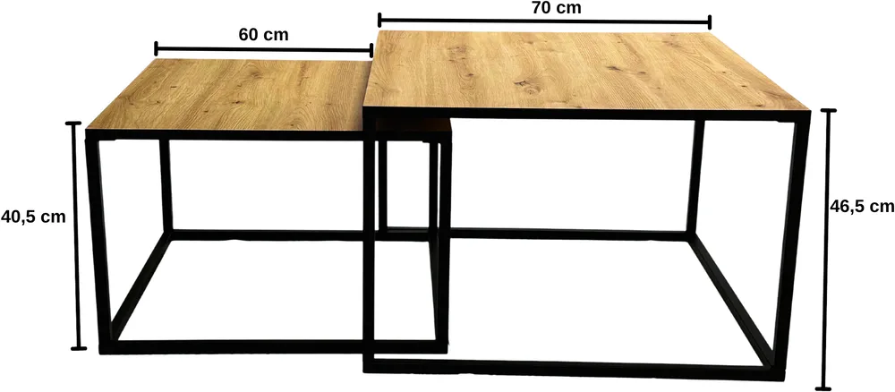 Zestaw stolików Loft C18-CZ