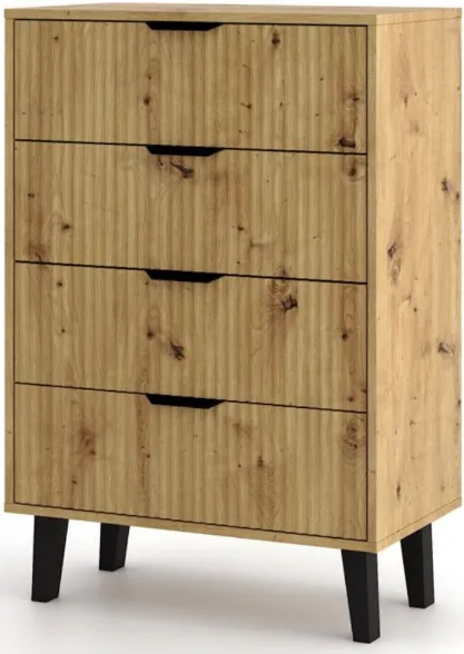 Komoda Borg Duo se 4 zásuvkami