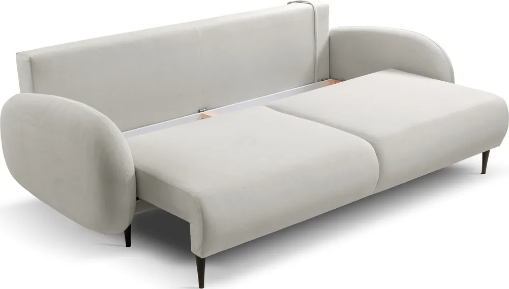 Sofa 3-osobowa Soft z funkcją spania typu DL i pojemnikiem na pościel