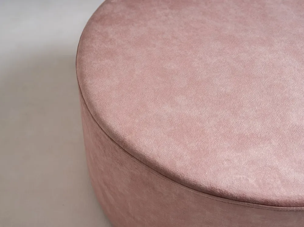 Kulatá čalouněná podnožka do obývacího pokoje Sari 70x35

