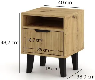 Szafka nocna Borg Duo z szufladą