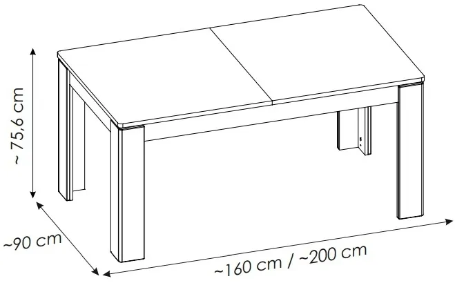 Rozkladací stôl Lazio