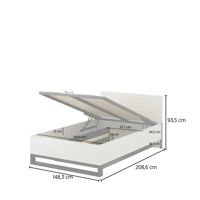 Posteľ 140 s úložným priestorom Halle S