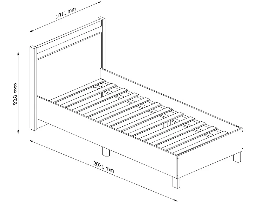 Postel Indygo 90x200 cm