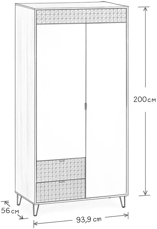 Šatní skříň Bellano 94 cm