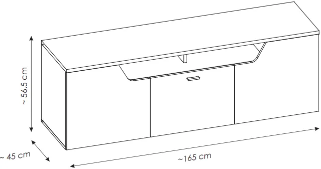 TV stolek Cut out