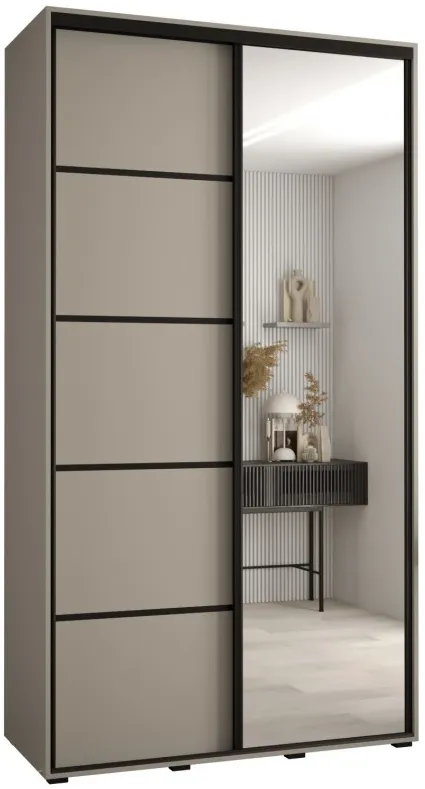 Skriňa s posuvnými dverami so zrkadlom Dakota 5 130 cm 60 cm hĺbky