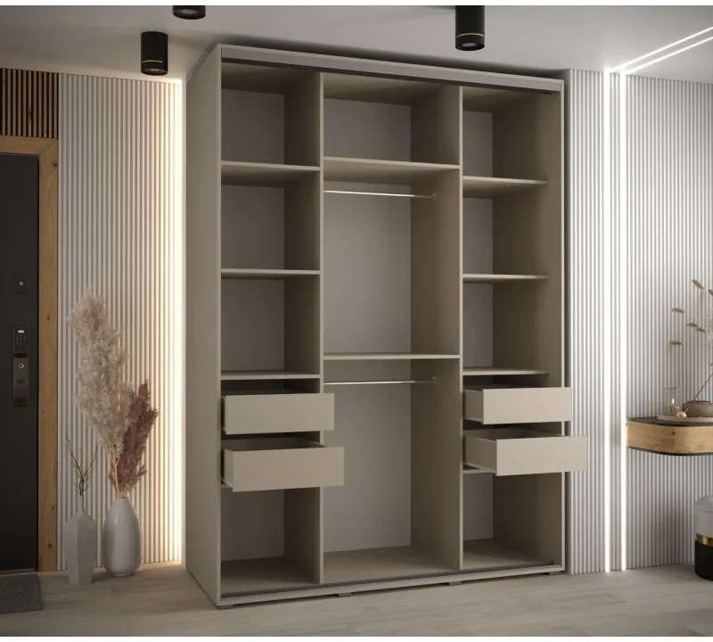 Vysoká posuvná skříň Dakota 12 170, hloubka 60 cm, výška 235,2 cm