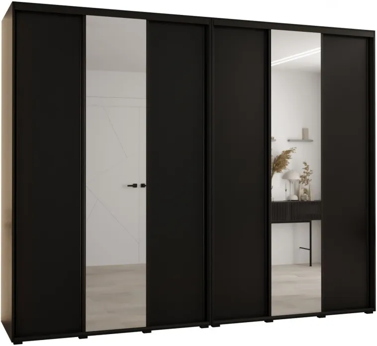 Vysoká šatní skříň s posuvnými dveřmi Davos 3 300, hloubka 60 cm, výška 235,2 cm