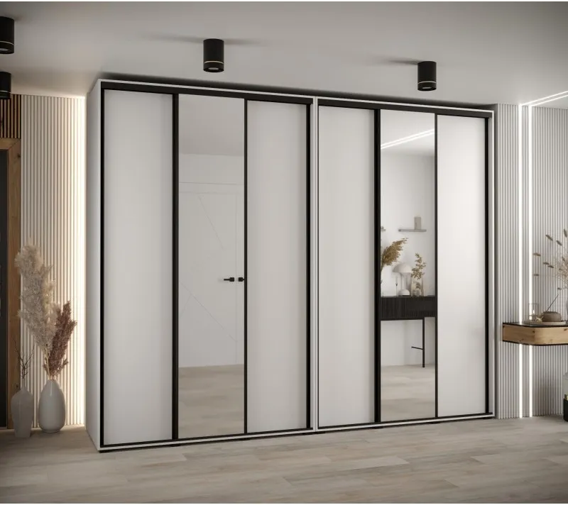 Vysoká šatní skříň s posuvnými dveřmi Davos 3 300, hloubka 60 cm, výška 235,2 cm