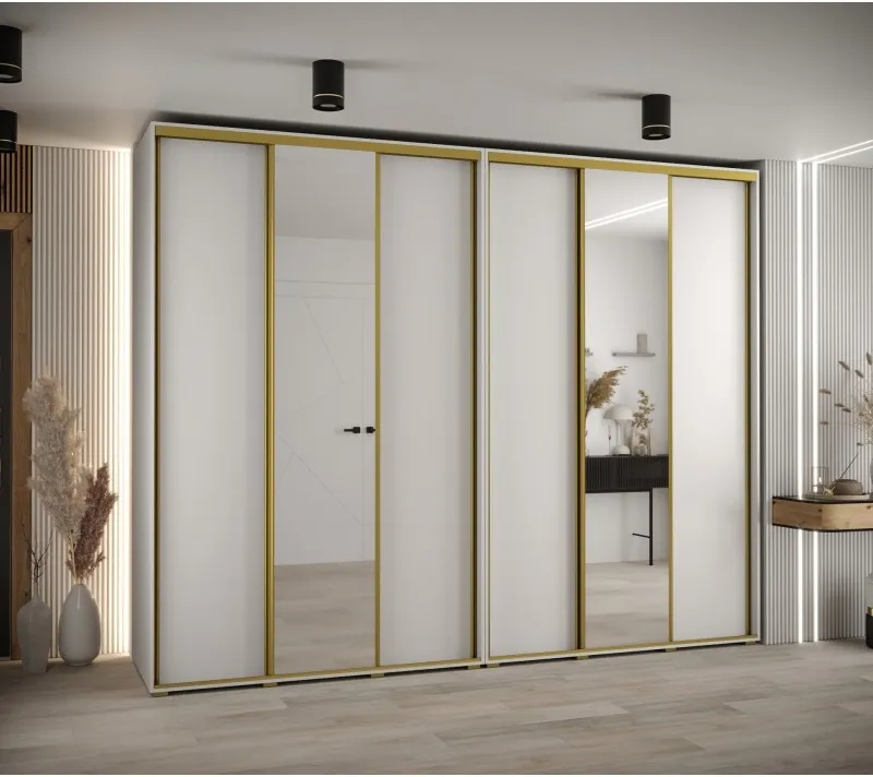 Vysoká šatní skříň s posuvnými dveřmi Davos 3 300, hloubka 60 cm, výška 235,2 cm