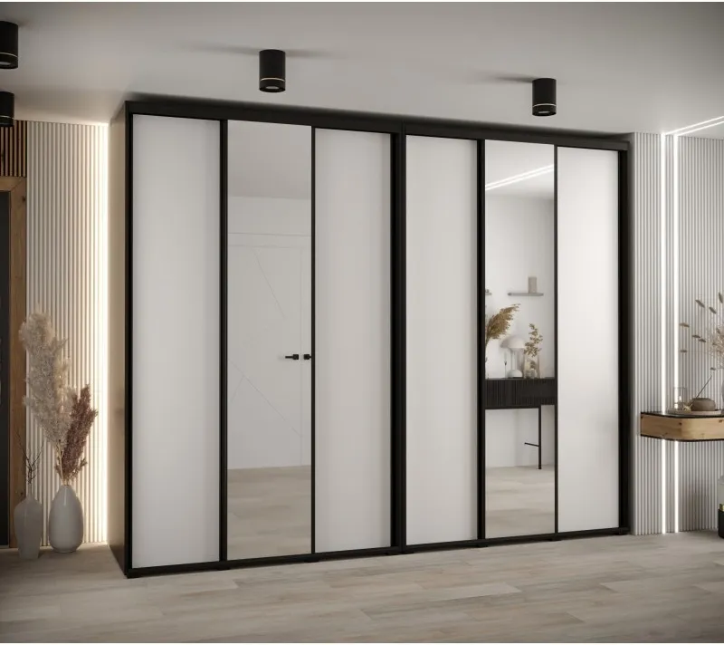 Vysoká šatní skříň s posuvnými dveřmi Davos 3 300, hloubka 60 cm, výška 235,2 cm