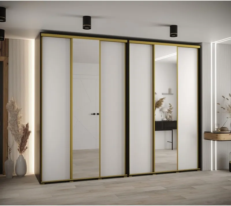 Vysoká šatní skříň s posuvnými dveřmi Davos 3 300, hloubka 60 cm, výška 235,2 cm