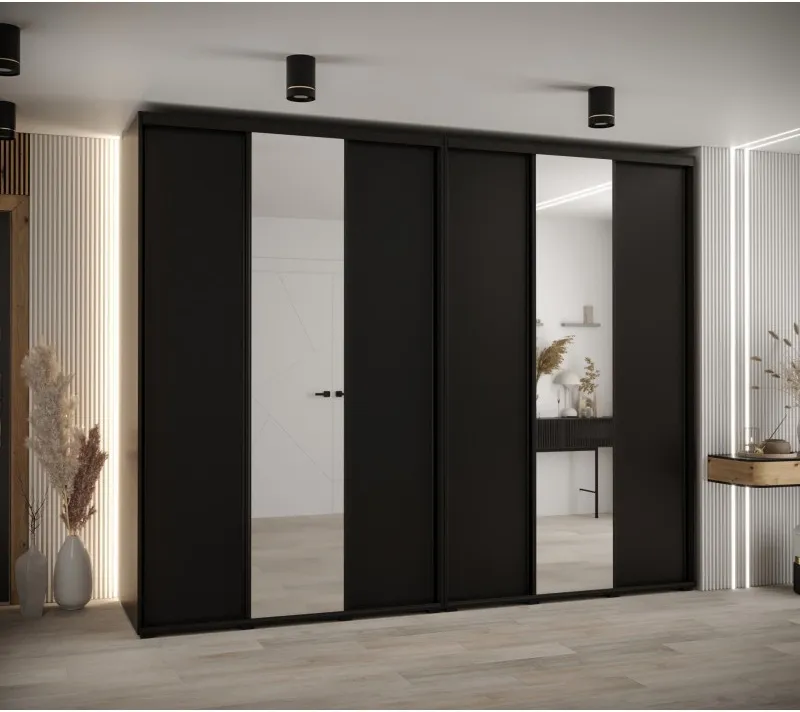 Vysoká šatní skříň s posuvnými dveřmi Davos 3 300, hloubka 60 cm, výška 235,2 cm