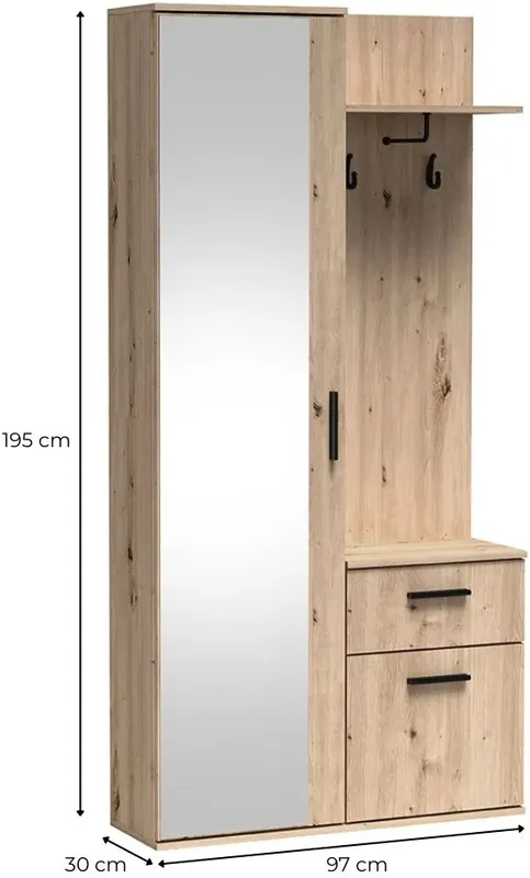 Garderoba Lux z lustrem
