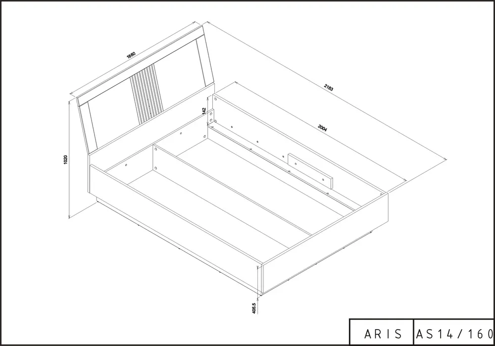 Postel Aris 160 cm
