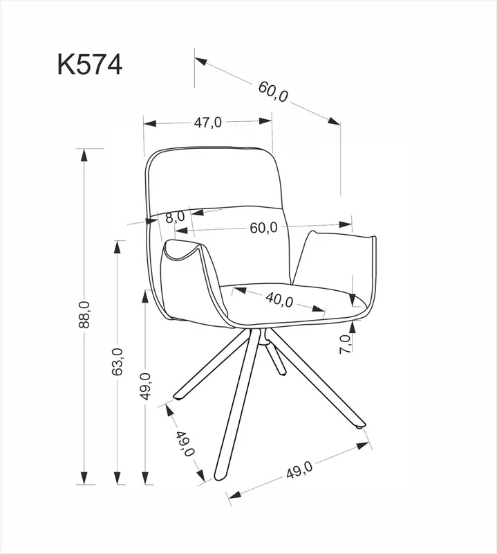 Otočná židle K574
