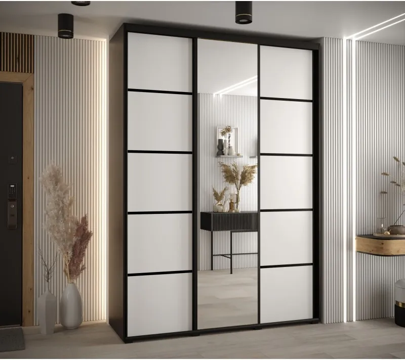 Skriňa s posuvnými dverami so zrkadlom Cannes 5 170 cm 45 cm hĺbky
