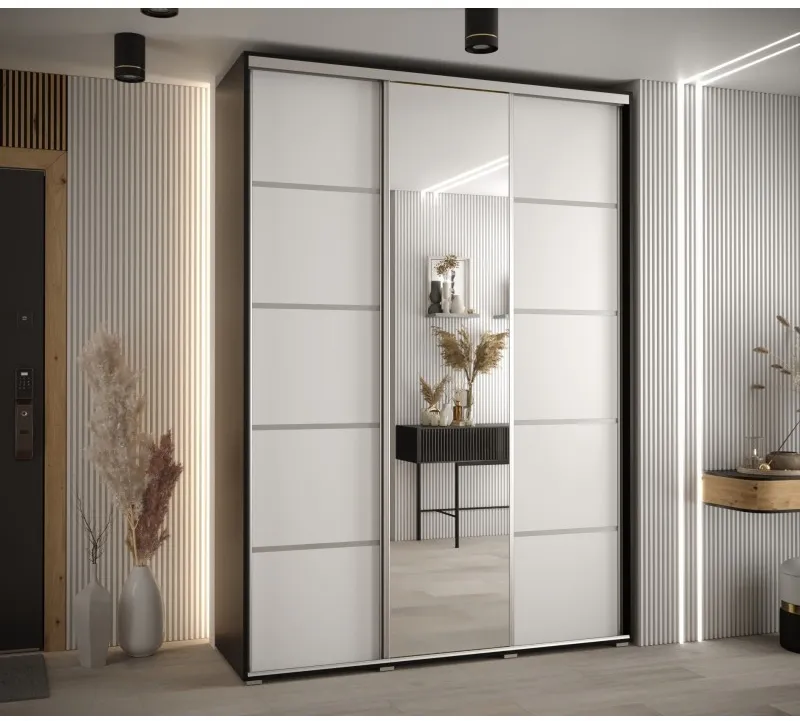 Skriňa s posuvnými dverami so zrkadlom Cannes 5 170 cm 45 cm hĺbky