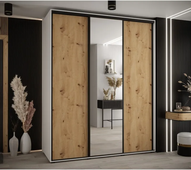 Szafa przesuwna z lustrem wysoka Davos 3 190 głębokość 60 cm