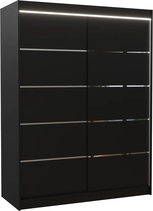 Šatní skříň s posuvnými dveřmi s LED osvětlením Luft 150