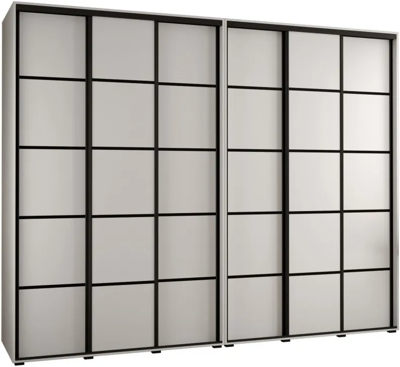 Vysoká šatní skříň s posuvnými dveřmi Davos 4 300, hloubka 60 cm, výška 235,2 cm