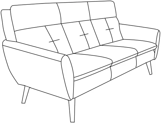 Sofa 3-osobowa Scandic bez funkcji spania