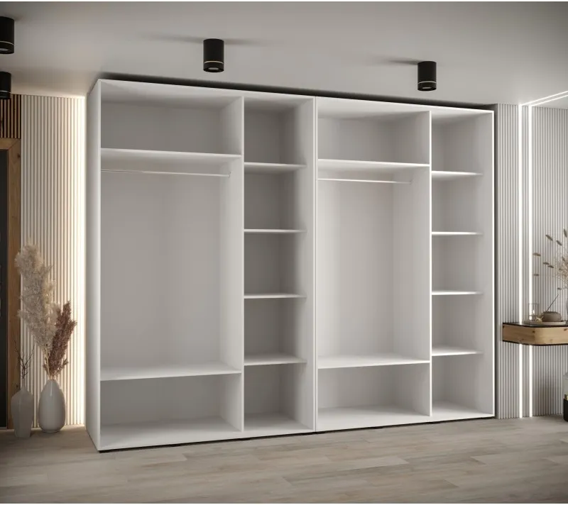 Vysoká šatní skříň s posuvnými dveřmi Davos 4 300, hloubka 60 cm, výška 235,2 cm