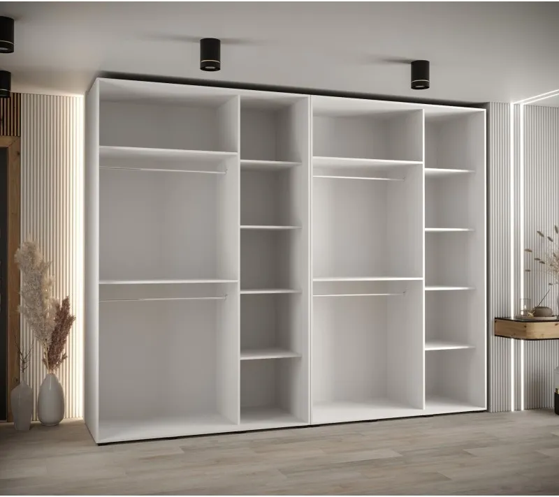 Vysoká šatní skříň s posuvnými dveřmi Davos 4 300, hloubka 60 cm, výška 235,2 cm