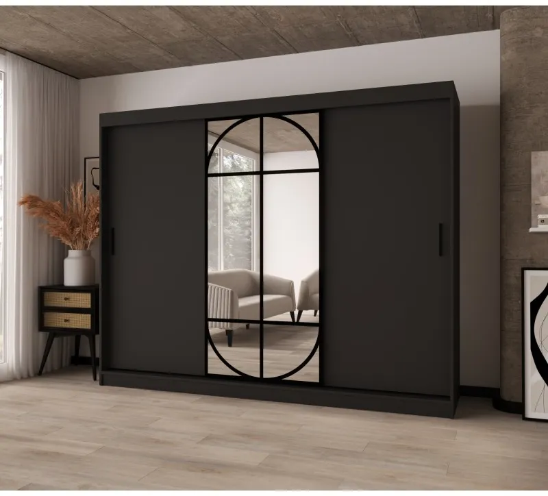 Šatní skříň s posuvnými dveřmi Lugo 250 cm