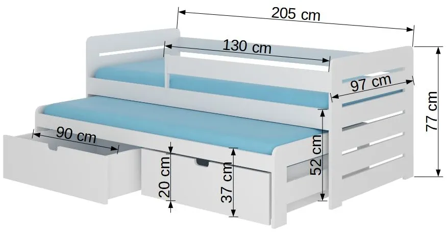 Łóżko Tomi 200