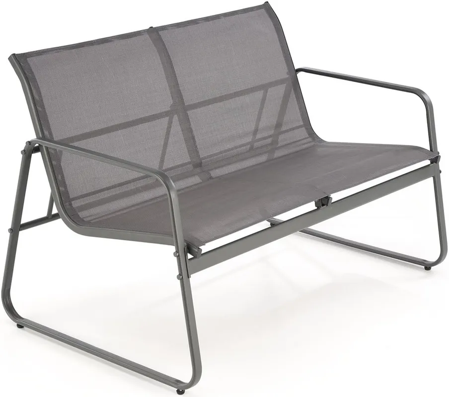 Zestaw ogrodowy CONOR ( sofa + 2x fotel + ława), ciemny popiel / jasny popiel