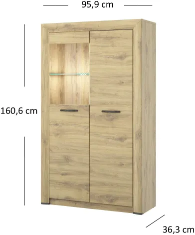 Witryna Sapori z półkami do salonu