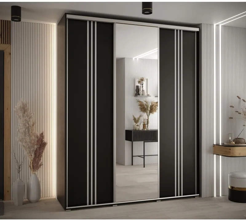 Skriňa s posuvnými dverami so zrkadlom Davos 7 190 cm 45 cm