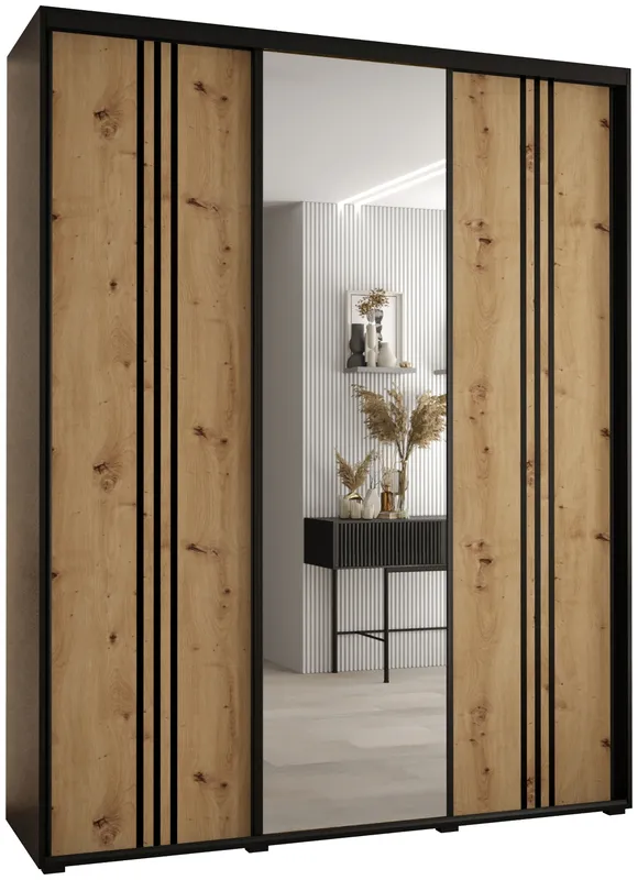 Skriňa s posuvnými dverami so zrkadlom Davos 7 190 cm 45 cm