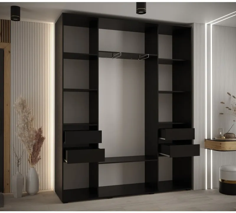 Skriňa s posuvnými dverami so zrkadlom Davos 7 190 cm 45 cm